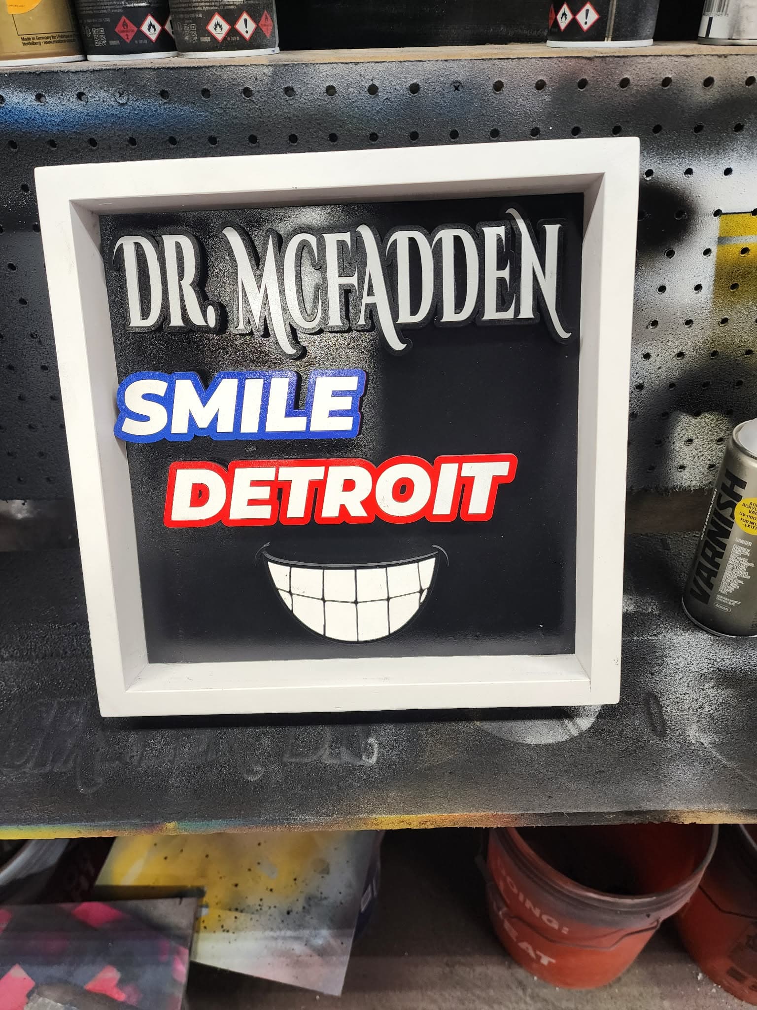 Dr. McFadden Smile Detroit custom office sign
